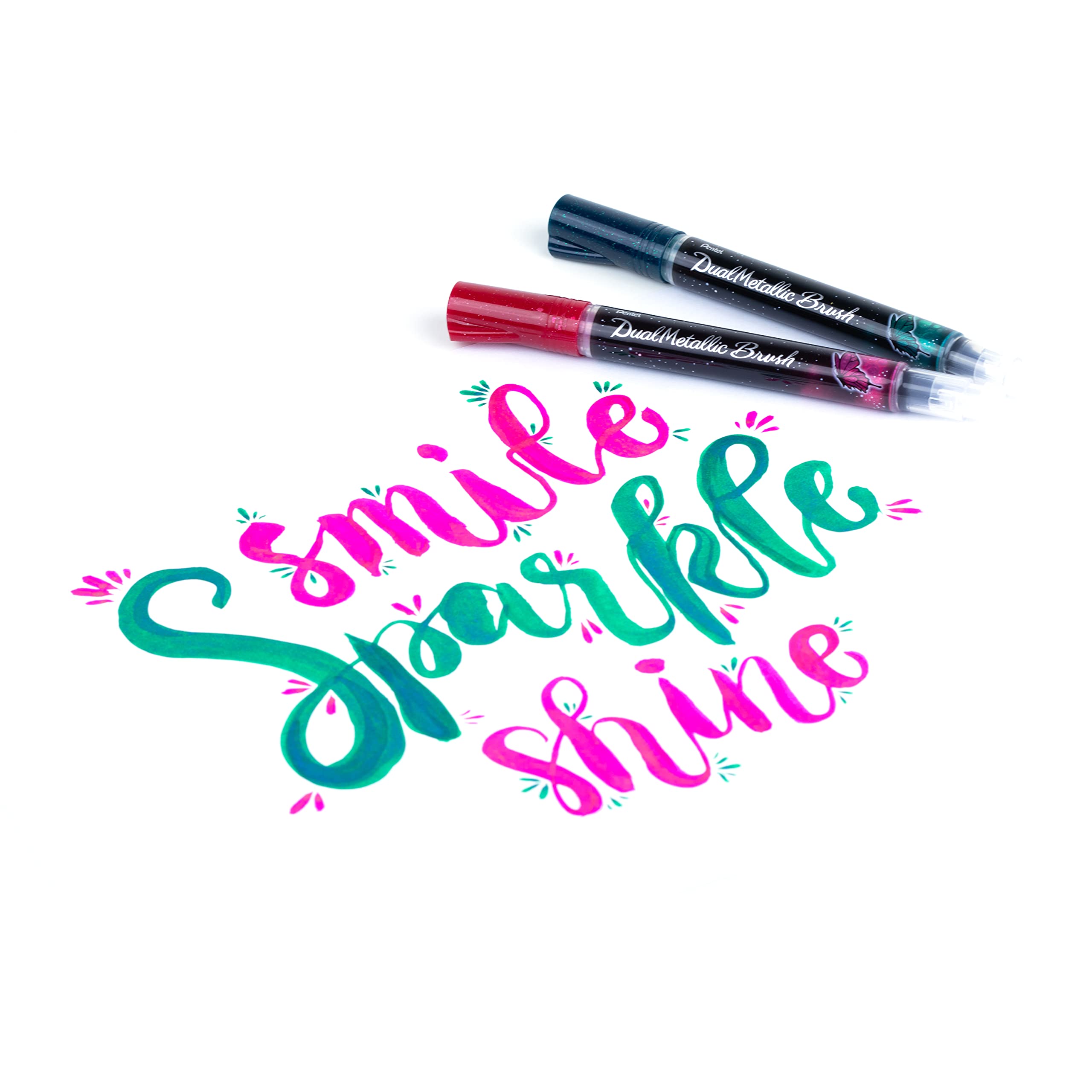 pentel-arts-dual-metallic-brush-xgfh-feutre-pinceau-gel-rose-rose-m-tallique image 6