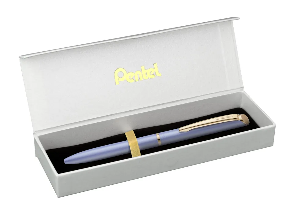 pentel-energel-bl2007p-roller-gel-0-7-mm-corps-m-tal-violet-pastel-et-or-coffret image 1
