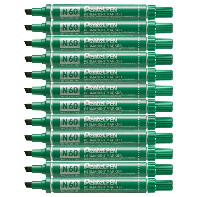 pentel-pen-n60-d-marqueurs-permanents-conditions-extr-mes-pointe-biseaut-e-moyen image 1