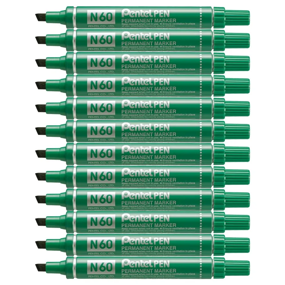pentel-pen-n60-d-marqueurs-permanents-conditions-extr-mes-pointe-biseaut-e-moyen image 1