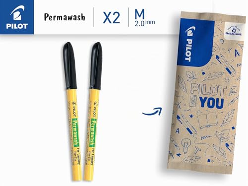 pilot-permawash-marqueur-textile-noir-pointe-fine-2-mm-lot-de-2 image 8