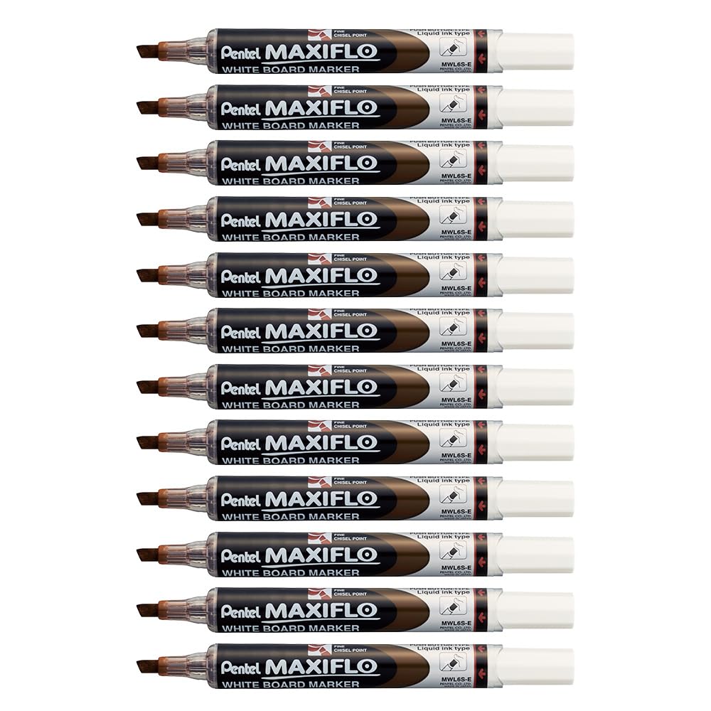 pentel-maxiflo-mwl6s-4-marqueur-tableau-blanc-pointe-biseaut-e-pochette-4-couleu image 7