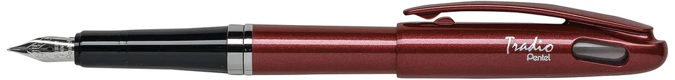 pentel-tradio-stylo-plume-rouge-brillant-trf96-lot-de-12 image 1