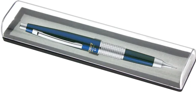 pentel-kerry-porte-mine-0-7-mm-avec-capuchon-corps-bleu-marine-laqu-coffret-cade image 1