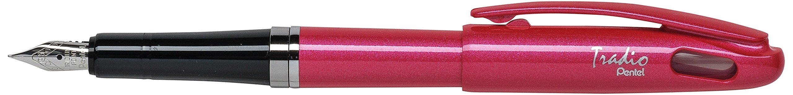 pentel-tradio-stylo-plume-rouge-brillant-trf96-lot-de-12 image 4