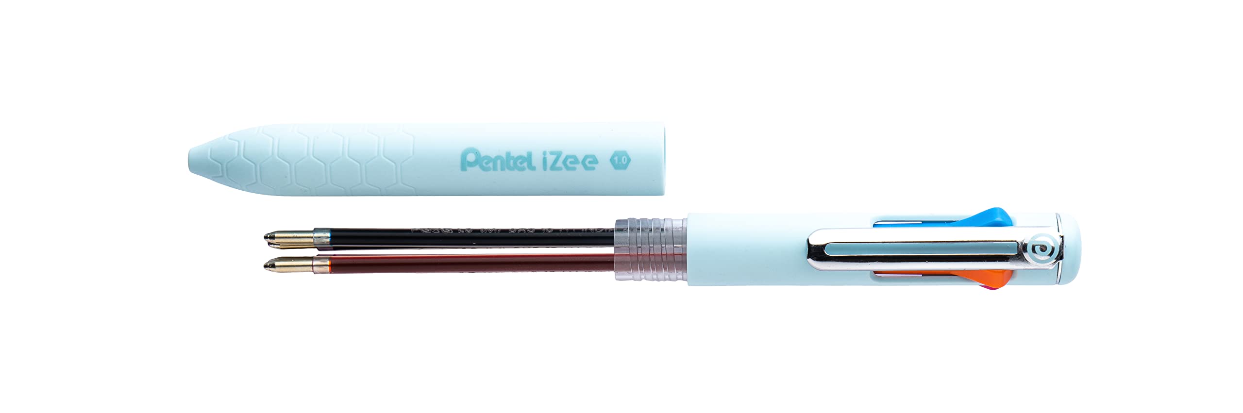 pentel-izee-bxs10-v2-lot-de-12-sachets-de-2-recharges-pour-stylo-bille-4-couleur image 2