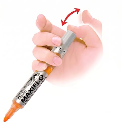 pentel-maxiflo-mwl5m-lot-de-12-marqueurs-tableau-blanc-jaune-pointe-conique-bout image 8