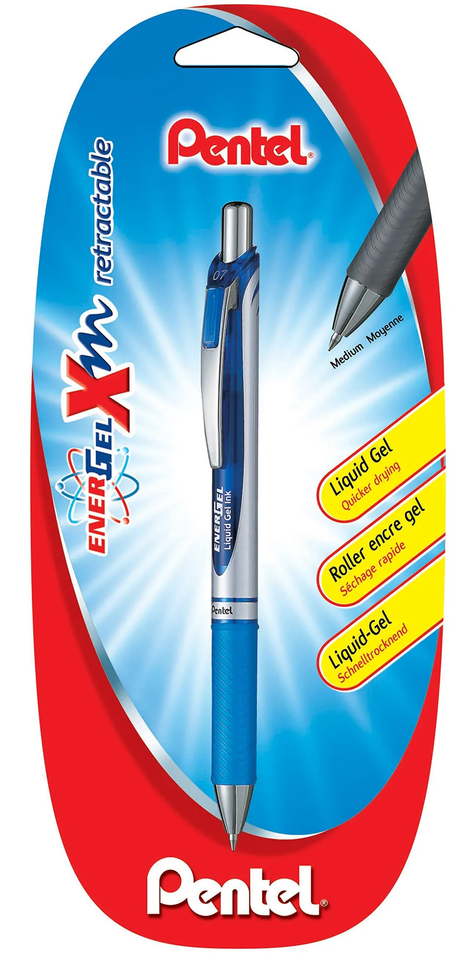 pentel-energel-bl77-roller-encre-gel-r-tractable-0-7-mm-bleu-blister-x1 image 1