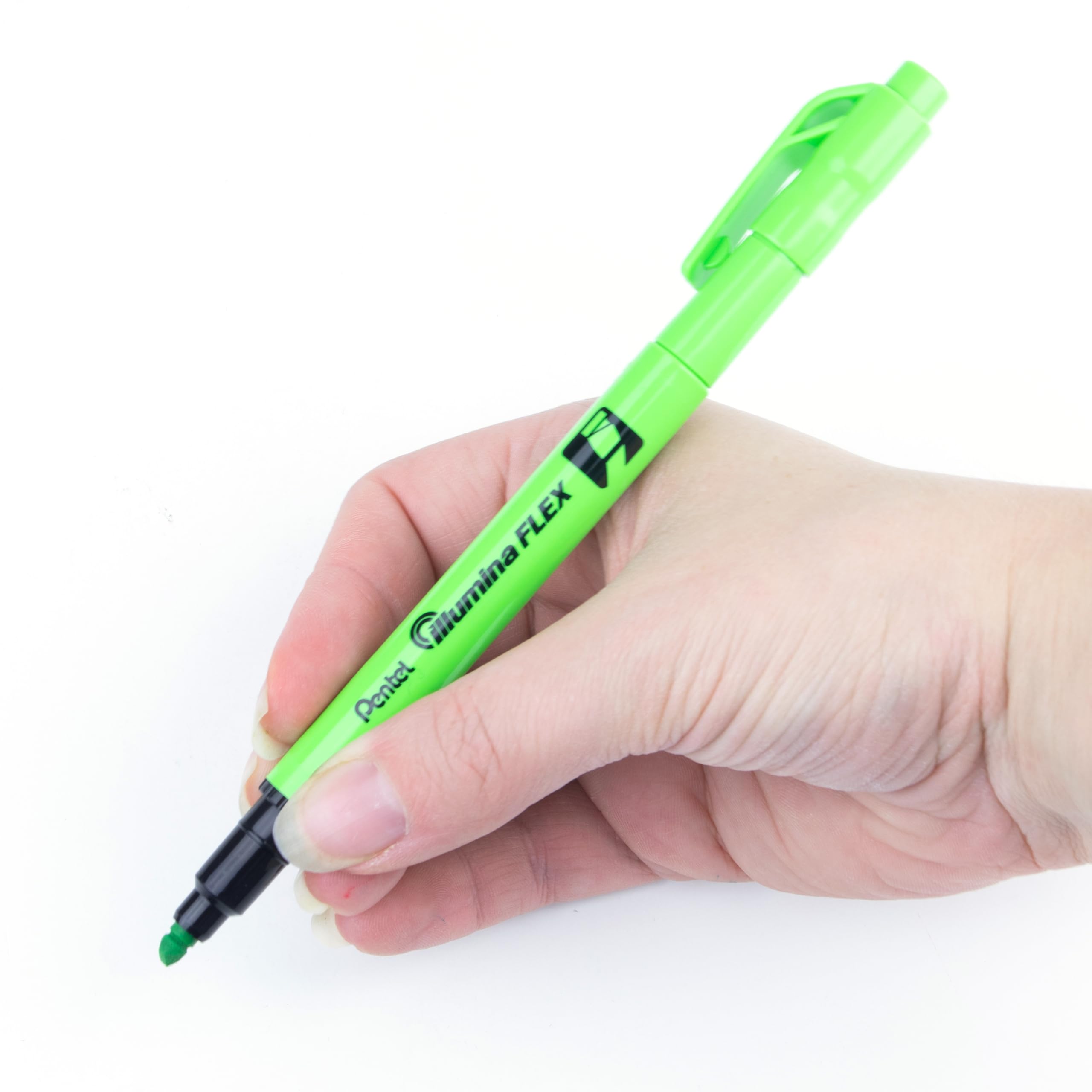 pentel-illumina-flex-slw11-surligneur-bi-pointe-vert-lot-de-10 image 4
