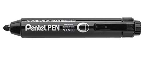 pentel-pen-nxn50-ax-marqueur-permanent-r-tractable-moyen-noir-lot-de-12 image 2
