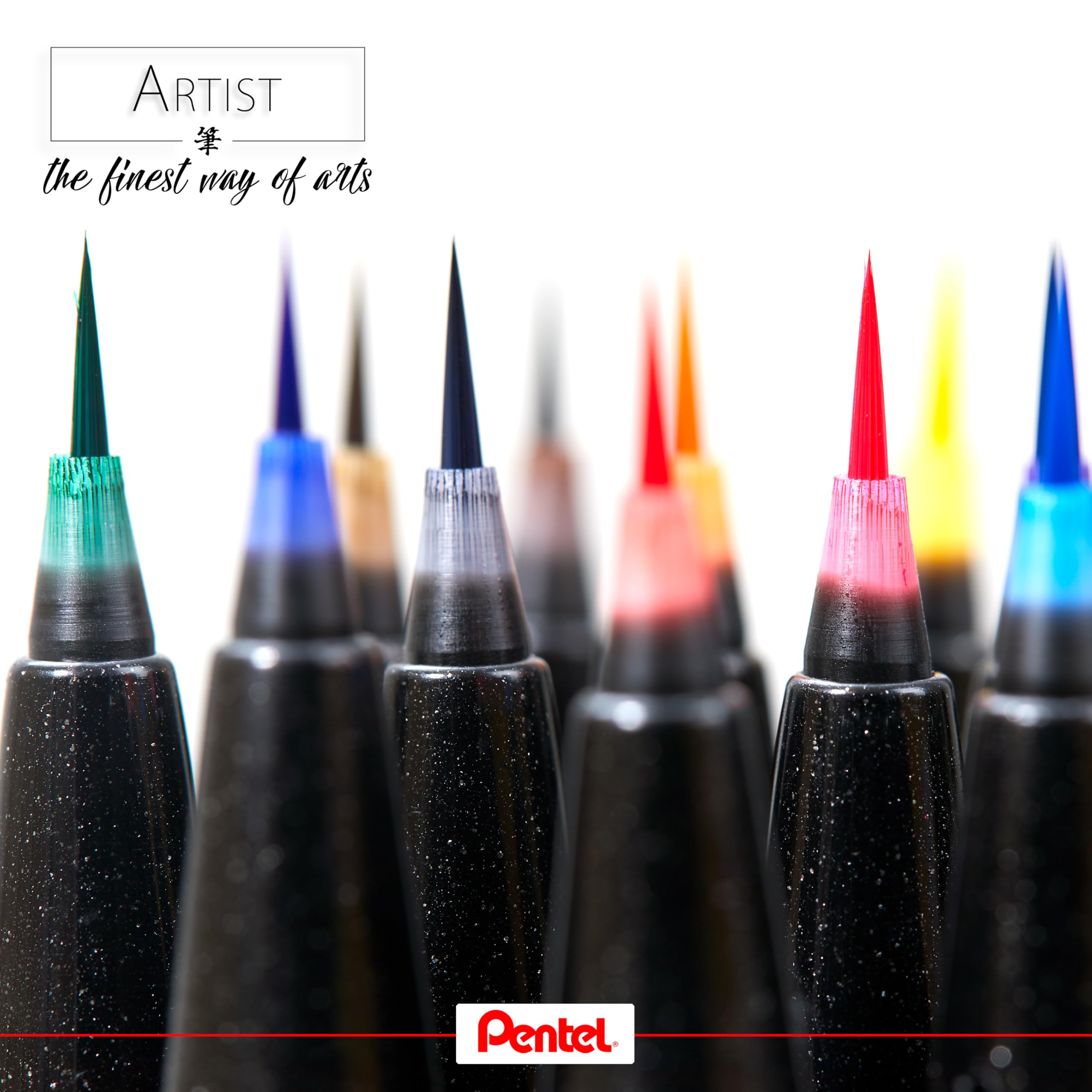 pentel-arts-brush-sign-pen-artist-sesf30c-violet-lot-de-12-feutres-pinceaux-extr image 6