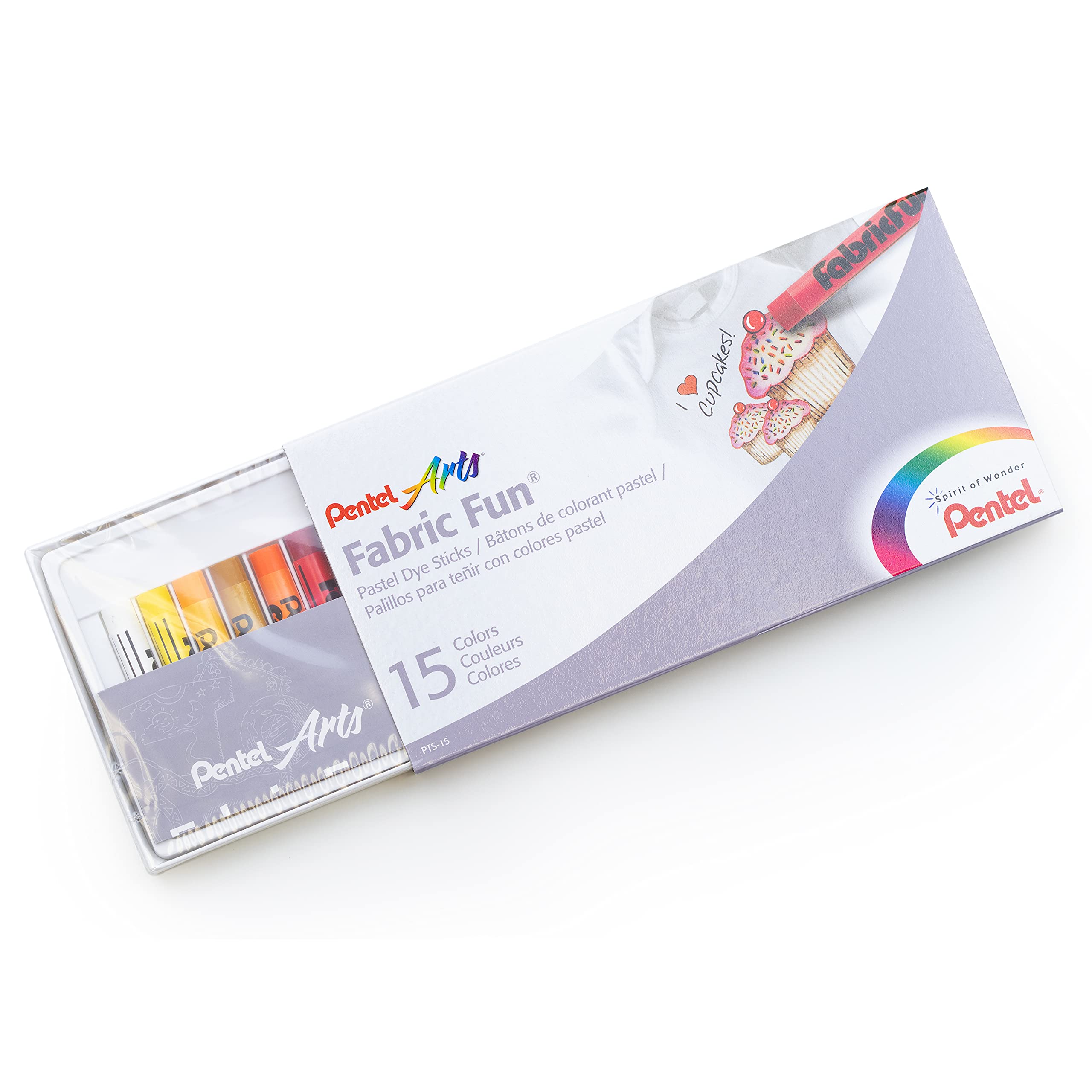 pentel-pts-15-bo-te-de-15-pastels-l-huile-pour-tissus image 2