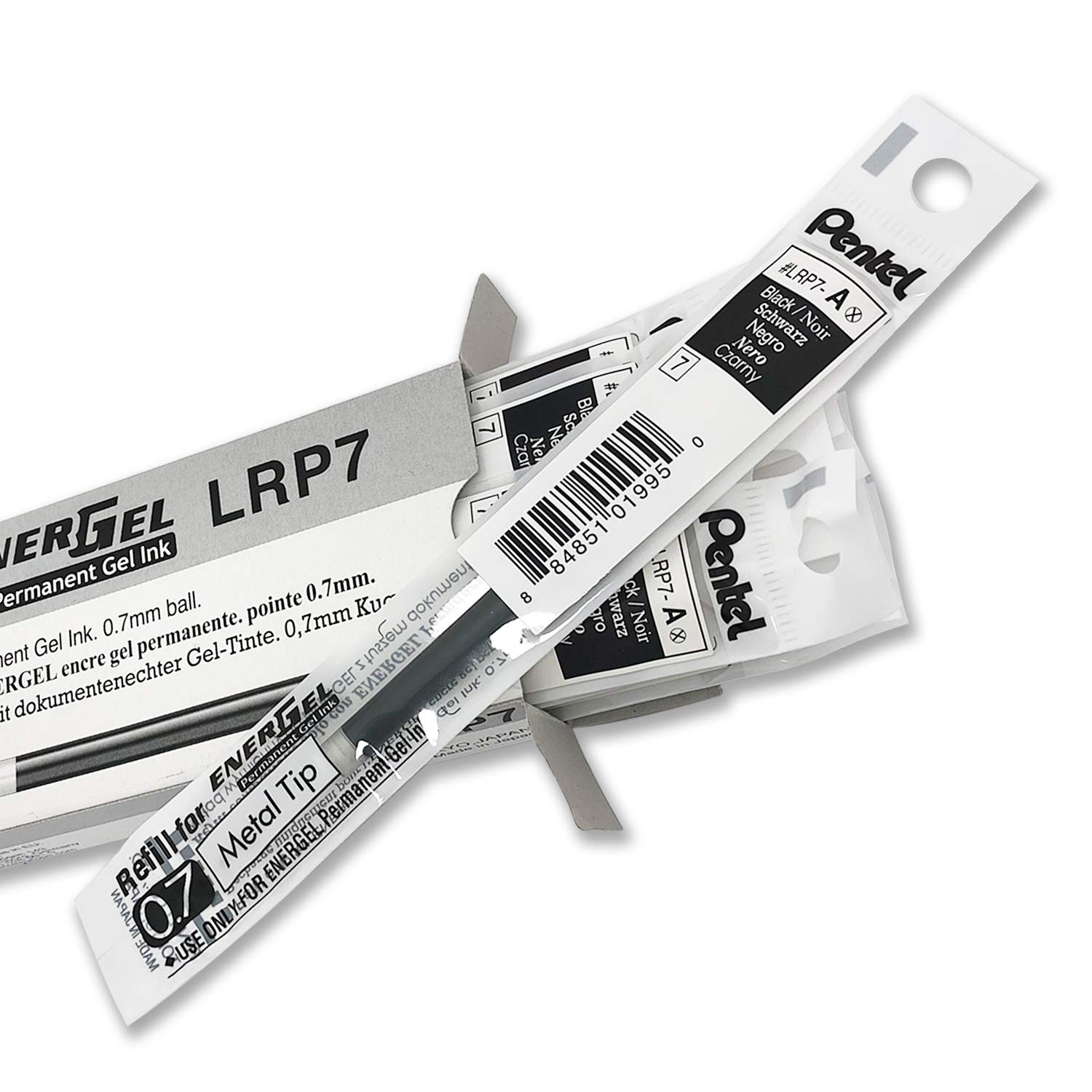 pentel-energel-lrp7-a-recharge-roller-gel-noir-permanent-lot-de-12 image 7