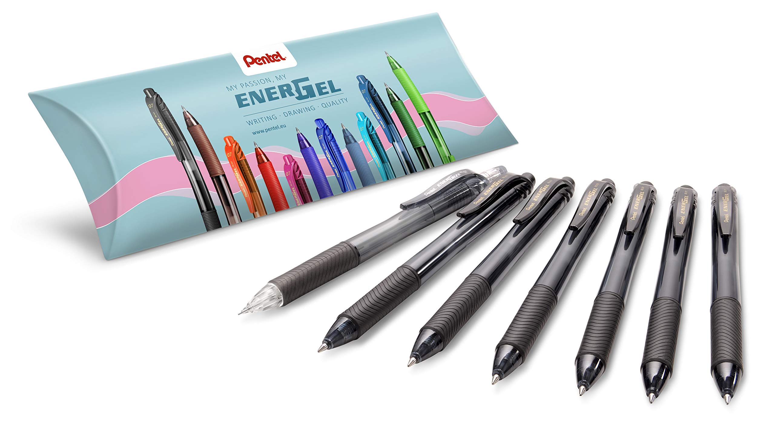 pentel-energel-x-bl107-roller-gel-r-tractable-pack-de-4-noir-pointe-0-7-mm image 6