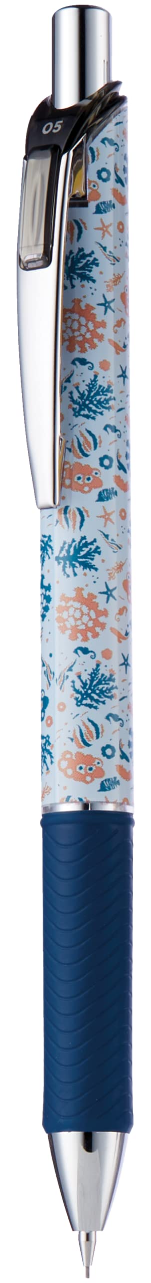 pentel-energize-pl75-in-bloom-porte-mines-0-5-mm-corps-bleu-design-lot-de-12 image 1