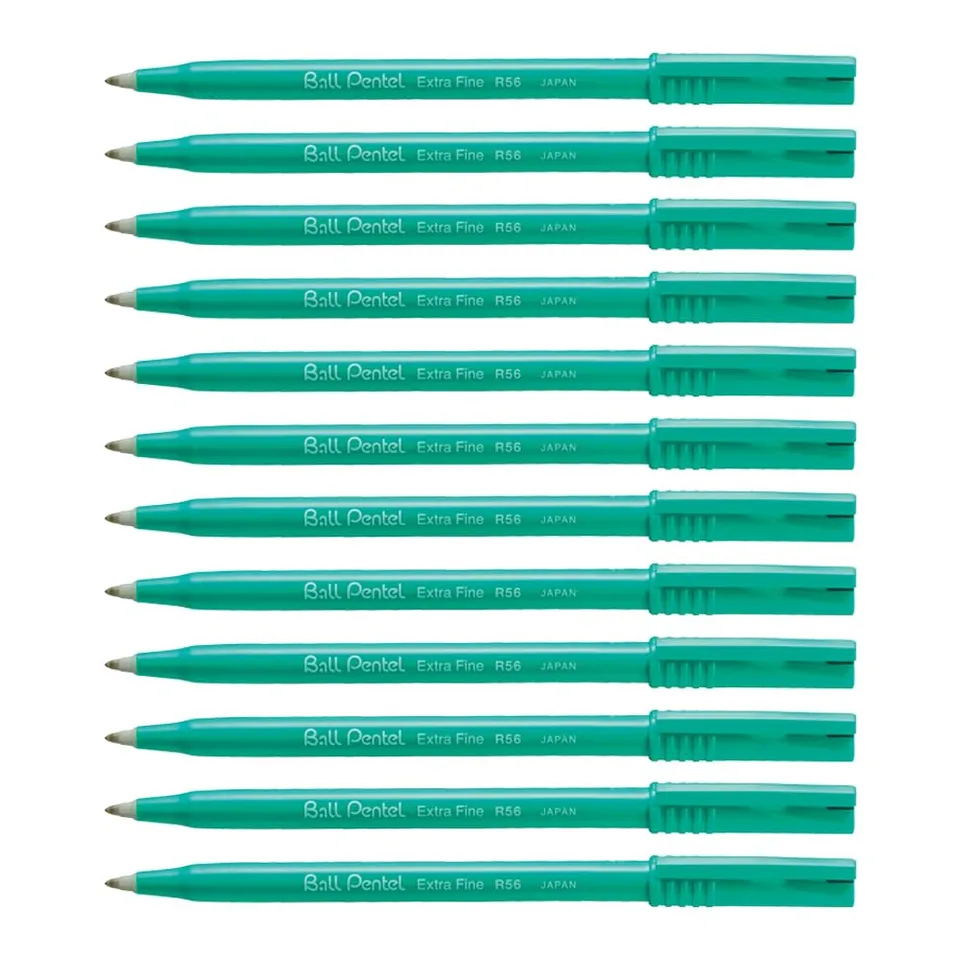 pentel-r56-feutre-bille-0-6-mm-noir-lot-de-12 image 1