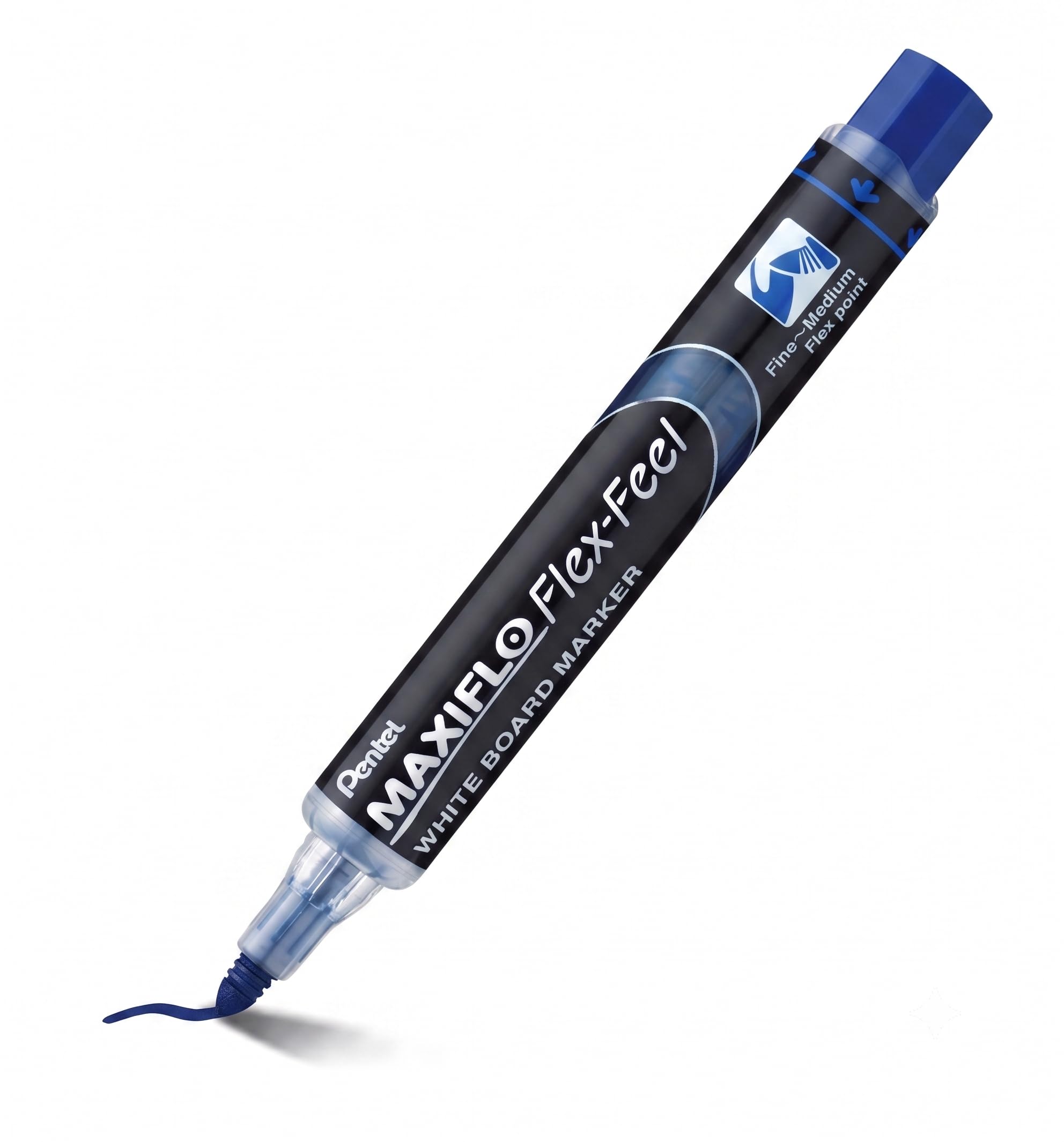 pentel-maxiflo-flex-feel-mwl5sbf-marqueur-tableau-blanc-r-encrable-bleu-pointe-f image 2