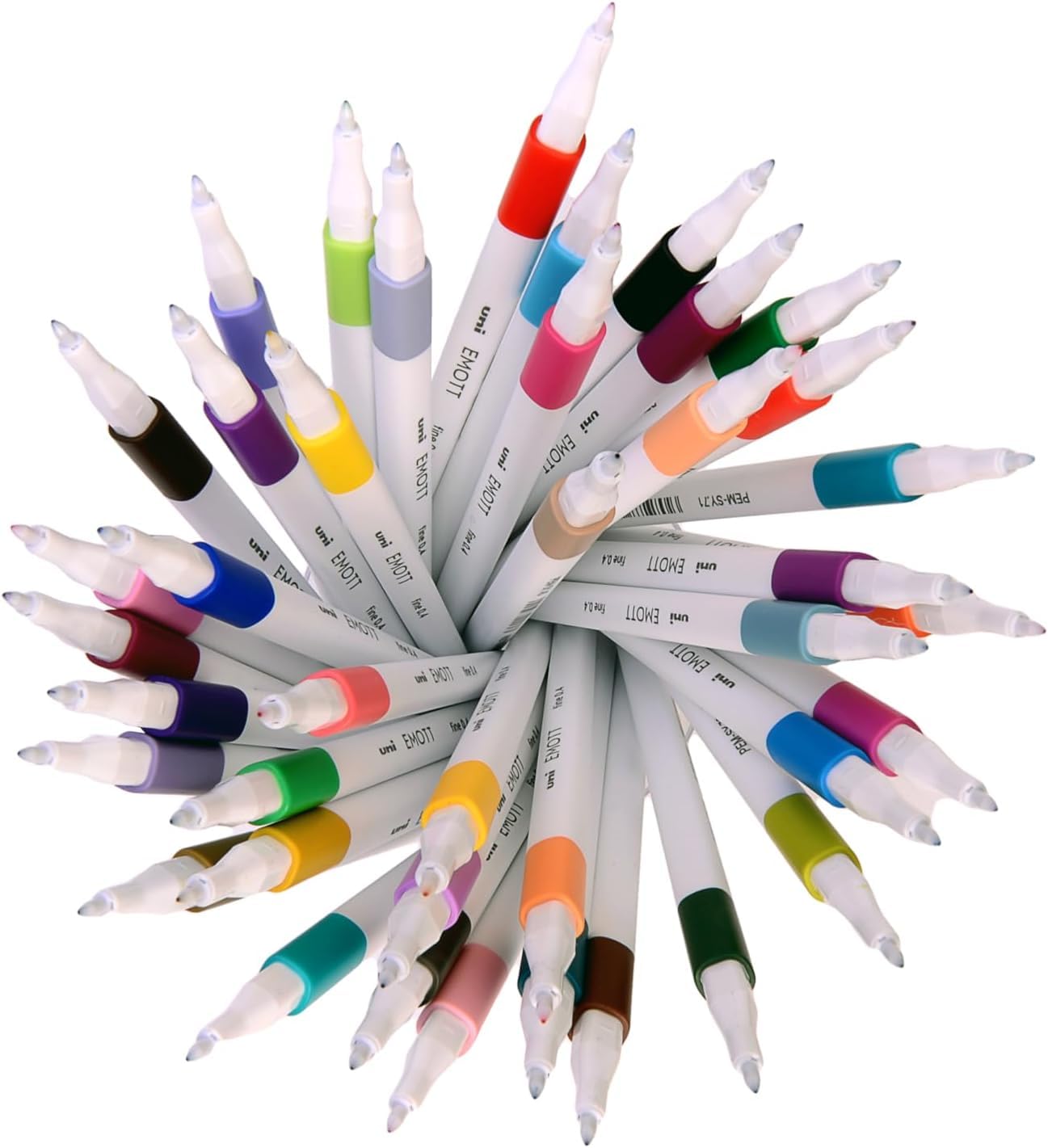uni-ball-emott-lot-de-10-feutres-fins-0-4-mm-couleurs-pastel-corps-blanc-design- image 7