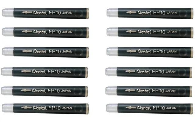 pentel-pocket-brush-fp10-cartouches-encre-noire-lot-de-12-tuis-de-4-cartouches image 1