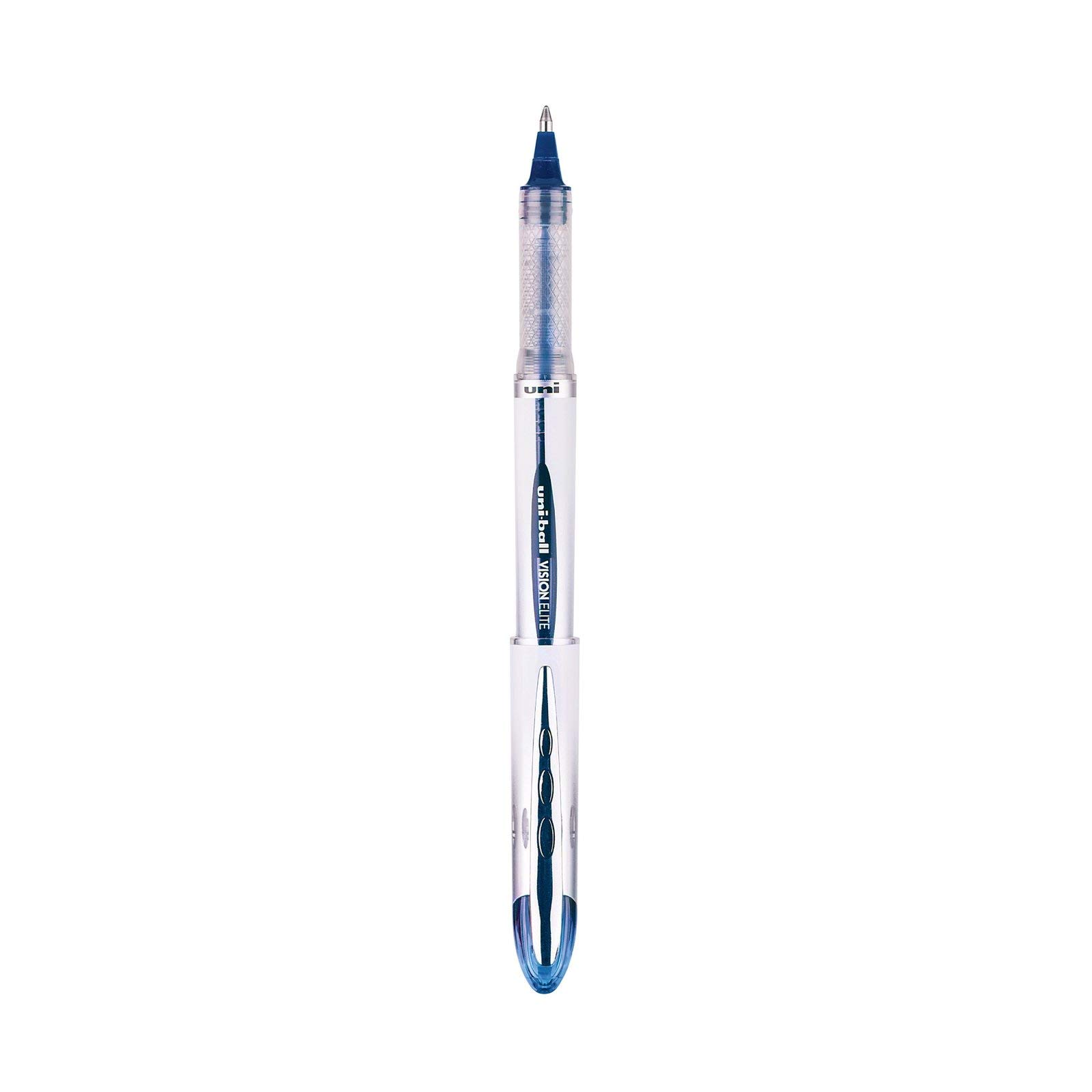 uni-ball-vision-elite-lot-de-10-rollers-encre-liquide-0-8-mm-bleu image 2