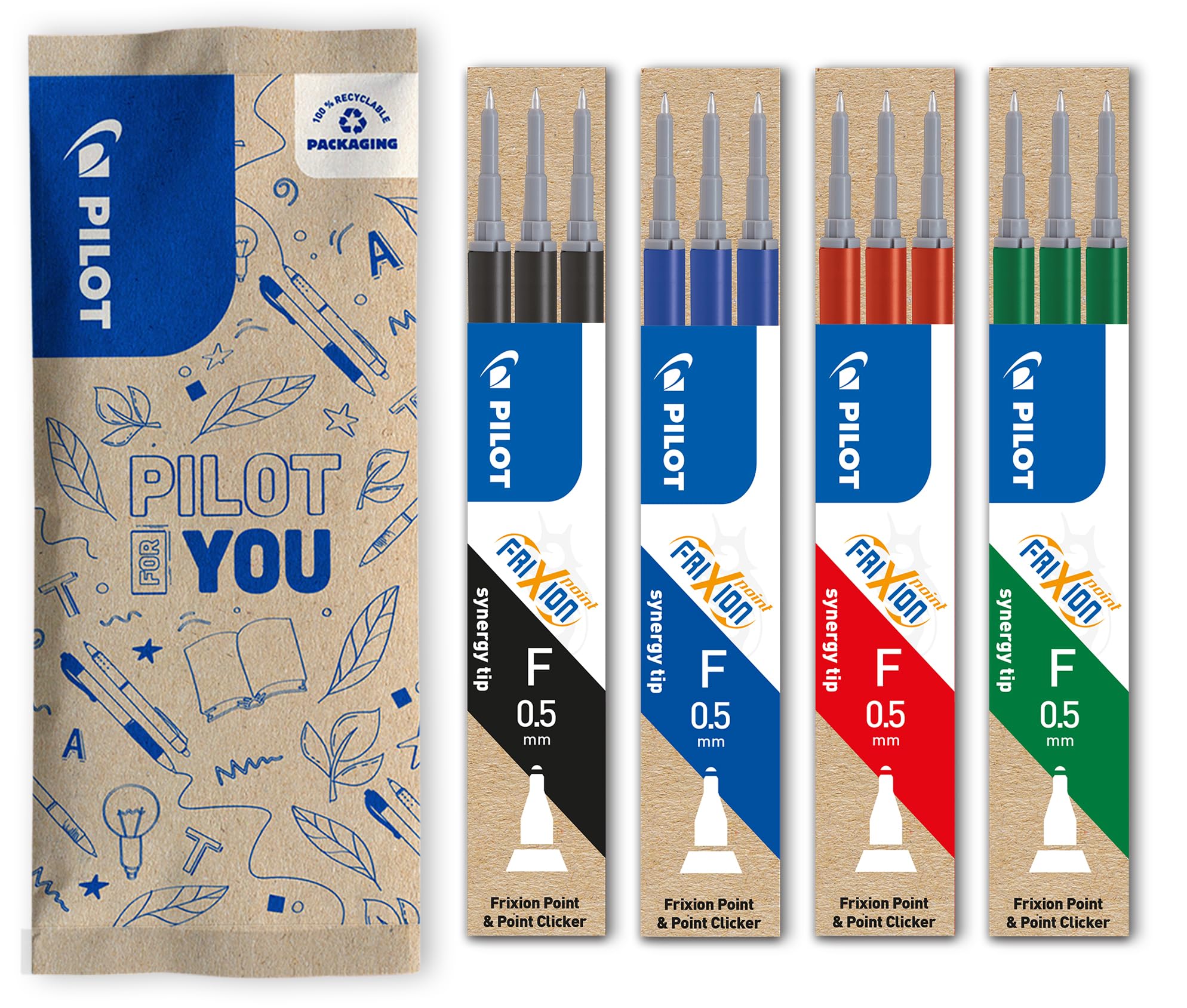 pilot-frixion-recharge-stylo-effa-able-pointe-fine-noir-lot-de-9-3-tuis-de-3 image 7