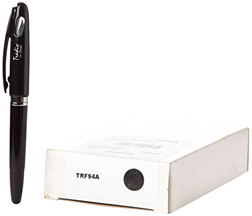 pentel-tradio-stylo-plume-rechargeable-encre-bleue-corps-blanc-vernis-lot-de-12 image 4