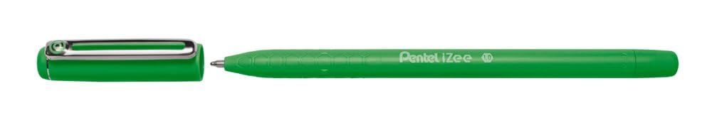 pentel-izee-bx460-vert-stylo-bille-capuchon-1-0-mm-lot-de-12 image 2