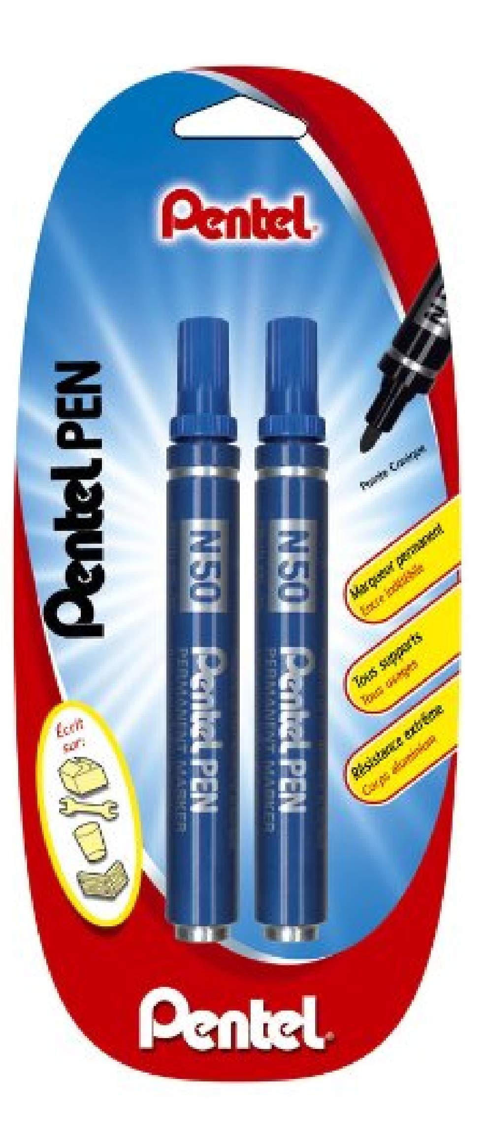 pentel-pen-n50-lot-de-12-marqueurs-permanents-pointe-moyenne-marron image 8