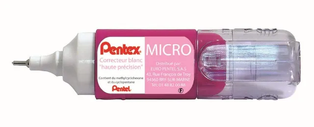 pentel-zl33p-correcteur-liquide-pointe-micro-fine-4-2-ml-lot-de-12 image 1