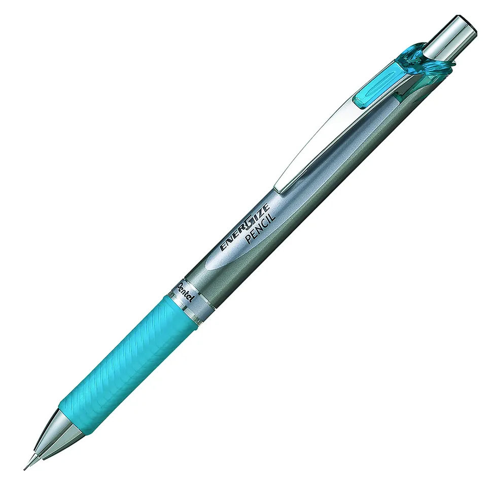 pentel-pl77-s-porte-mines-rechargeable-0-7-mm-aluminium-bleu-ciel-lot-de-12 image 1
