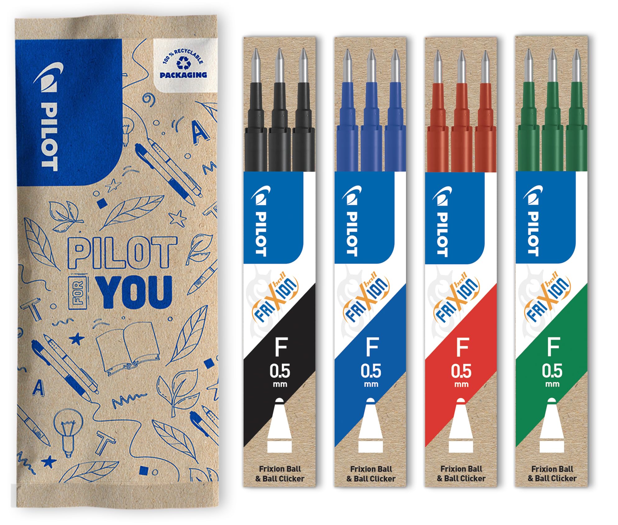 pilot-frixion-recharge-stylo-effa-able-pointe-fine-noir-lot-de-9-3-tuis-de-3 image 8