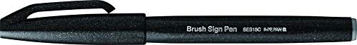 pentel-arts-brush-sign-pen-ses15c-feutre-pinceau-noir-pack-de-4 image 7