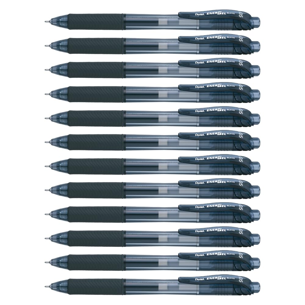 pentel-energel-bl107-lrn5-roller-gel-r-tractable-0-5-mm-noir-lot-de-12 image 1