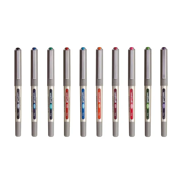 uni-ball-eye-roller-encre-liquide-0-7-mm-multicolore-lot-de-10 image 1