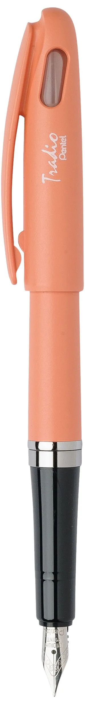 pentel-tradio-trf97-pastel-orange-lot-de-12-stylos-plume-encre-bleue image 1
