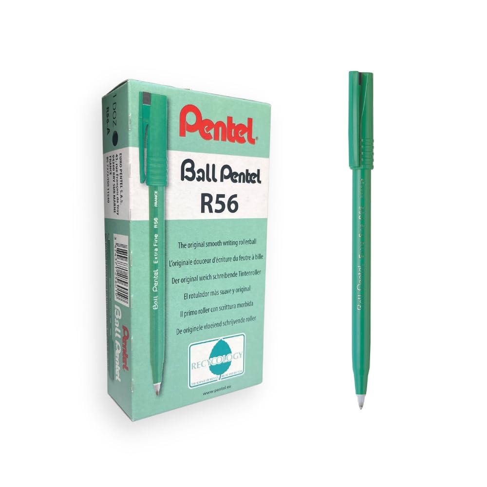 pentel-r56-feutre-bille-0-6-mm-noir-lot-de-12 image 6