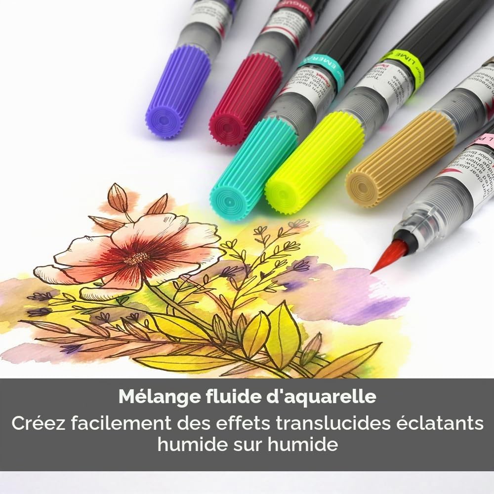 pentel-xgfl-color-brush-pinceau-rechargeable-encre-aquarellable-noir-xgfl-101x image 5