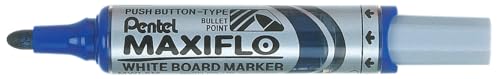 pentel-maxiflo-mwl5m-co-marqueur-tableau-blanc-pointe-ogive-lot-de-12-bleu image 7