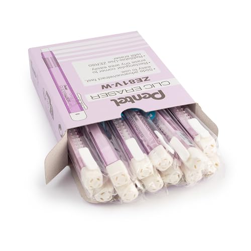 pentel-clic-eraser-ze81-stylo-gomme-rectangulaire-rechargeable-violet-transparen image 8