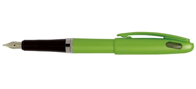 pentel-tradio-lot-de-12-stylos-plume-rechargeables-encre-bleue-corps-vert-assemb image 1