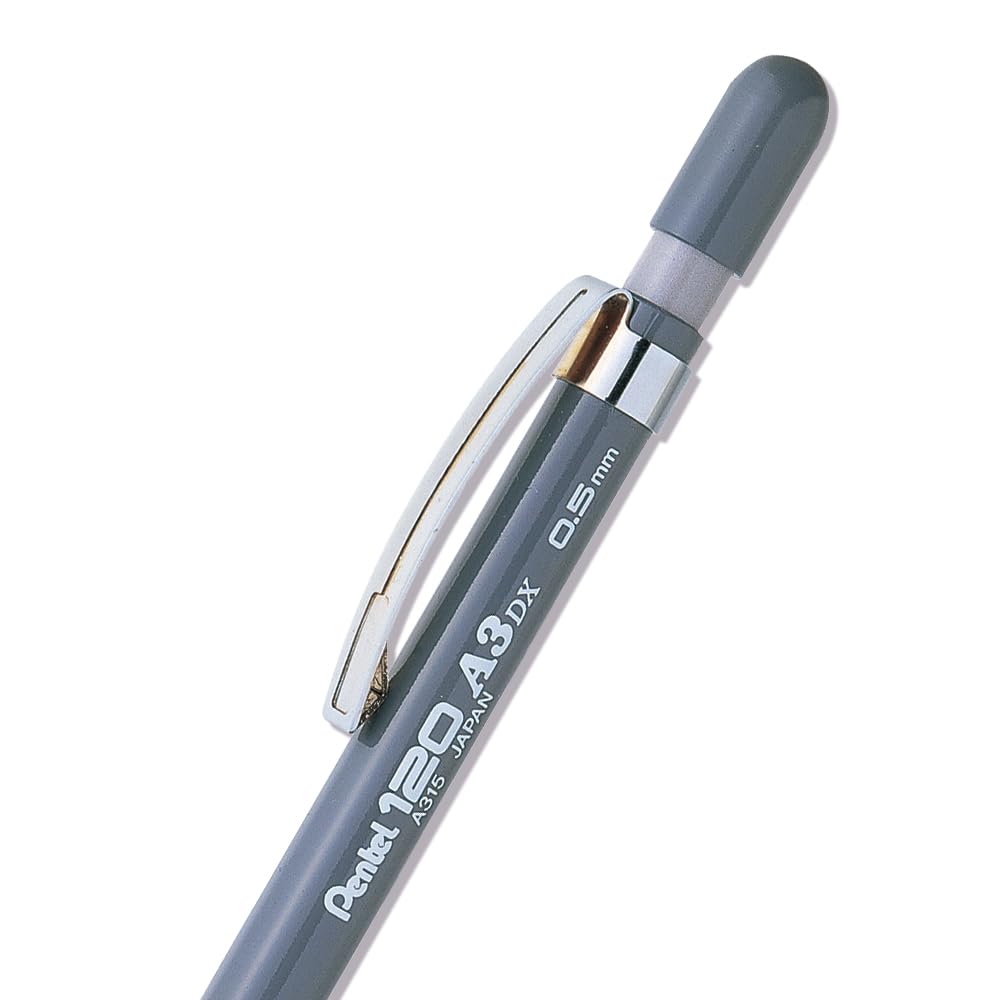 pentel-hi-graph-porte-mines-0-5-mm-canon-fixe-4-mm-gris-lot-de-12 image 4