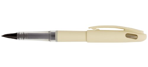 pentel-tradio-feutre-plume-rechargeable-noir-corps-sable-lot-de-12 image 2