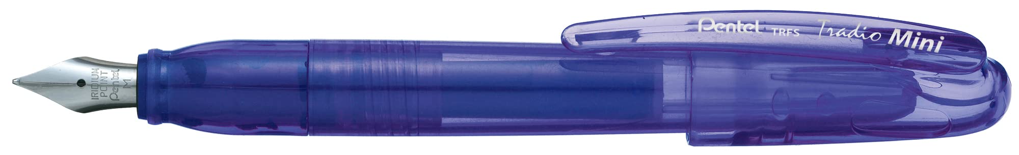 pentel-tradio-mini-stylo-plume-bleu-translucide-encre-bleue-lot-de-12 image 2