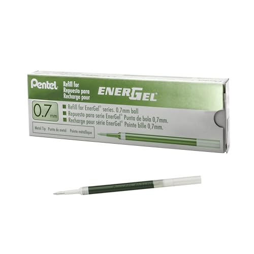 pentel-energel-lr7-lot-de-12-recharges-roller-0-7-mm-vert-clair image 4