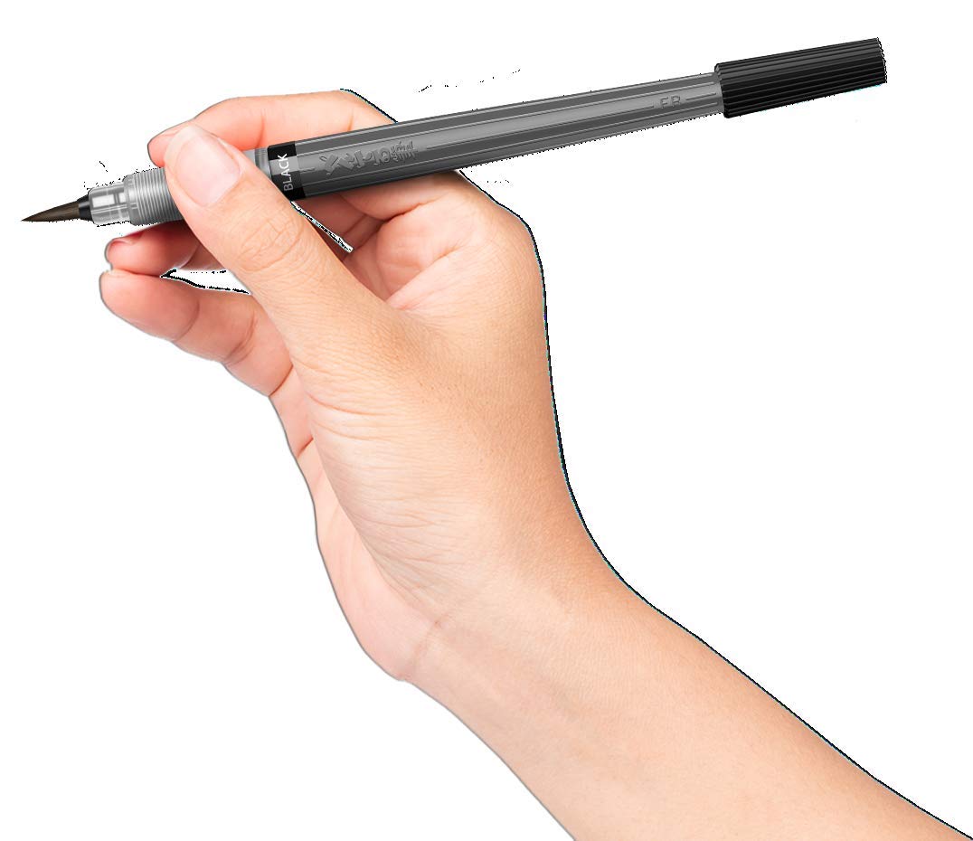 pentel-xgfp-101x-colour-brush-pinceau-nomade-rechargeable-encre-pigments-noire-p image 3