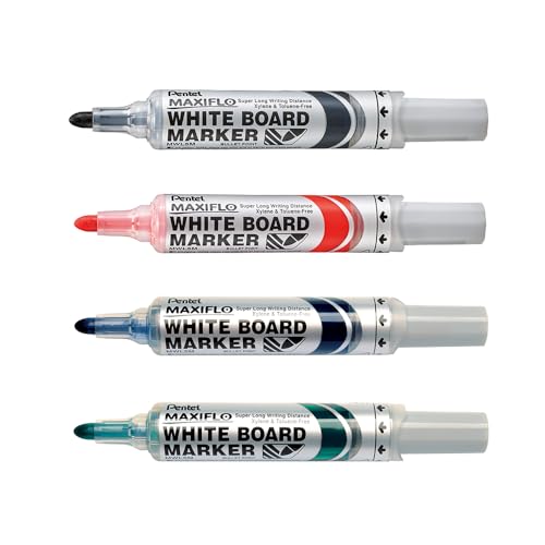 pentel-maxiflo-mwl5m-4-marqueur-tableau-blanc-pointe-ogive-large-pochette-4-coul image 6