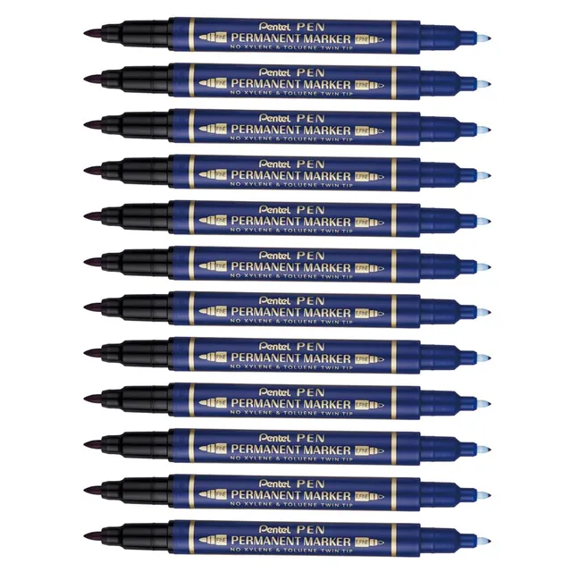 pentel-n75w-ce-pentel-pen-marqueur-permanent-double-pointe-fine-extra-fine-bleu- image 1