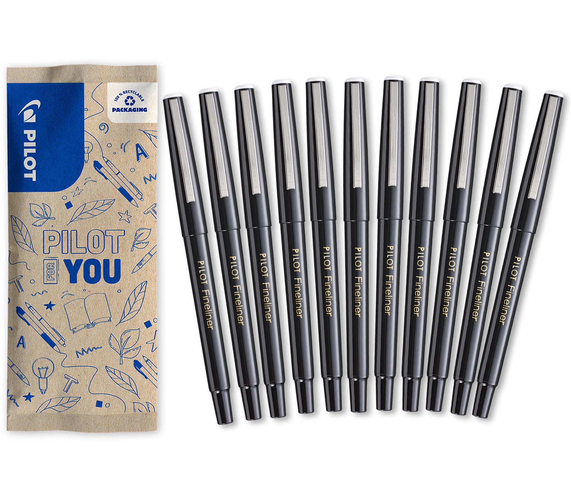pilot-fineliner-lot-de-10-1-offert-stylos-feutres-d-criture-encre-liquide-trac-0 image 8