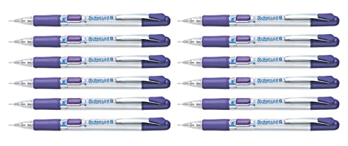 pentel-techniclick-pd307t-v-lot-de-12-porte-mines-0-7-mm-violets-bouton-lat-ral image 3