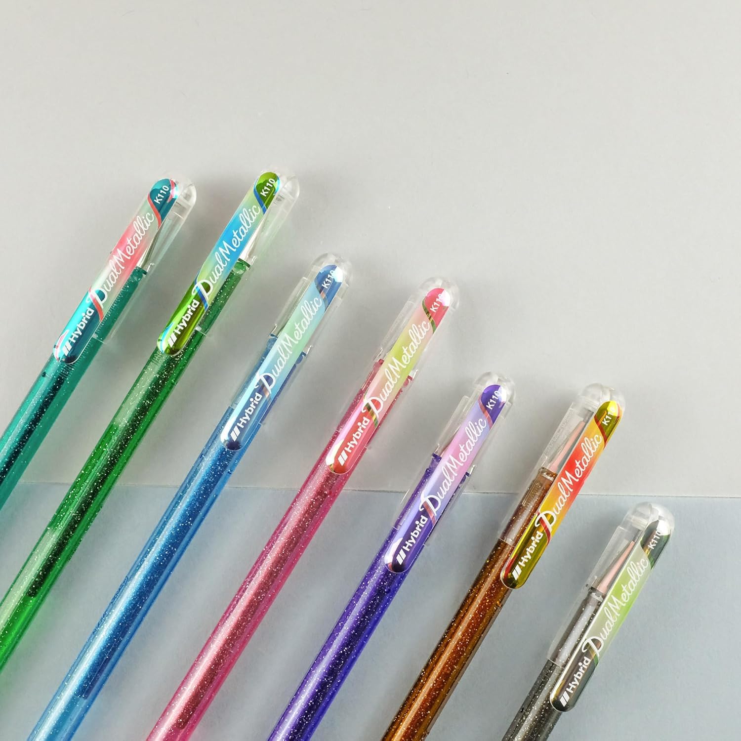 pentel-hybrid-dual-metallic-k110-pochette-de-7-rollers-gel-1-0-mm image 3